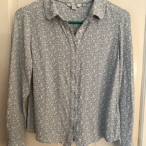 Pretty Boden floral blouse, grey size 6